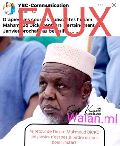 Fact retour imam Dicko